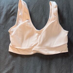 Danskin Women's Baby Pink Ribbed Sports Bra